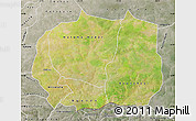 Satellite Map of Kaffrine, semi-desaturated
