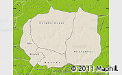 Shaded Relief Map of Kaffrine, physical outside