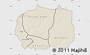 Shaded Relief Map of Kaffrine, single color outside