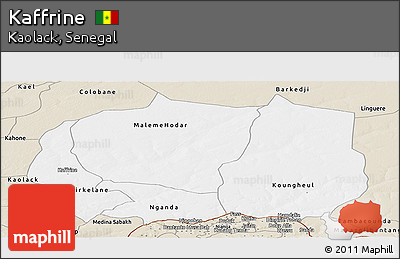 Classic Style Panoramic Map of Kaffrine