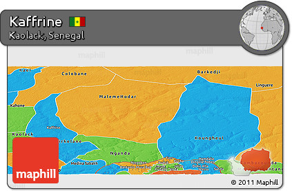 Political Panoramic Map of Kaffrine