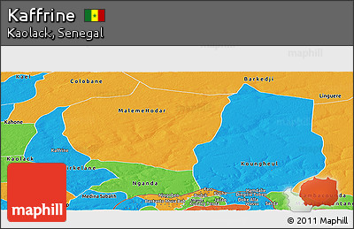 Political Panoramic Map of Kaffrine