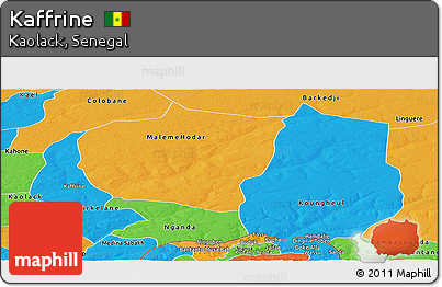 Political Panoramic Map of Kaffrine