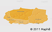 Political Shades Panoramic Map of Kaffrine, cropped outside