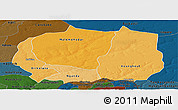 Political Shades Panoramic Map of Kaffrine, darken