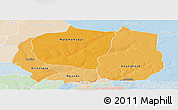 Political Shades Panoramic Map of Kaffrine, lighten