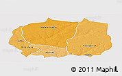 Political Shades Panoramic Map of Kaffrine, single color outside