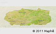 Satellite Panoramic Map of Kaffrine, lighten
