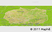 Satellite Panoramic Map of Kaffrine, physical outside
