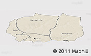 Shaded Relief Panoramic Map of Kaffrine, single color outside