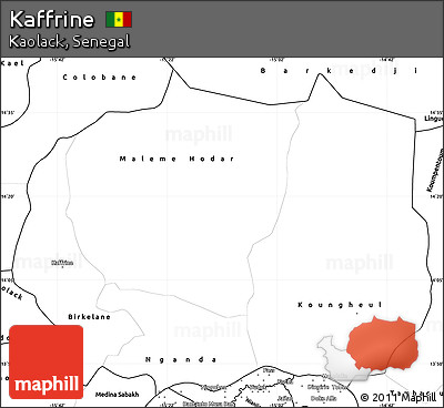 Blank Simple Map of Kaffrine