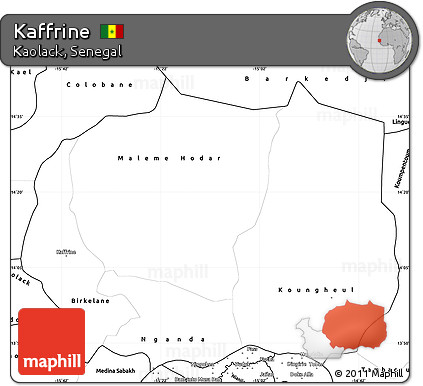 Blank Simple Map of Kaffrine