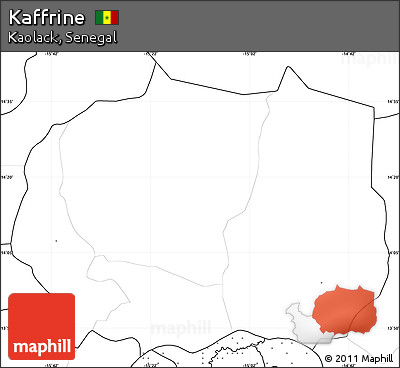 Blank Simple Map of Kaffrine, no labels