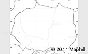 Blank Simple Map of Kaffrine, no labels