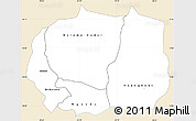 Classic Style Simple Map of Kaffrine, single color outside
