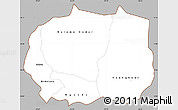 Gray Simple Map of Kaffrine, cropped outside