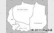 Gray Simple Map of Kaffrine, single color outside