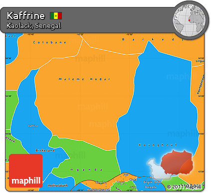 Political Simple Map of Kaffrine