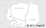 Silver Style Simple Map of Kaffrine, single color outside