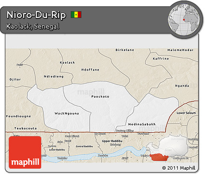 Classic Style 3D Map of Nioro-Du-Rip