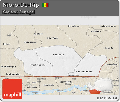 Classic Style 3D Map of Nioro-Du-Rip