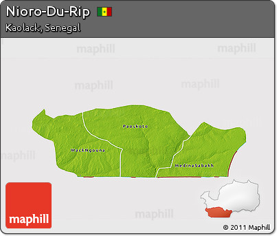 Physical 3D Map of Nioro-Du-Rip, cropped outside