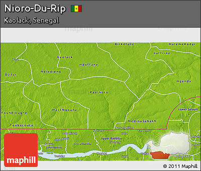 Physical 3D Map of Nioro-Du-Rip