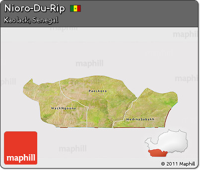 Satellite 3D Map of Nioro-Du-Rip, cropped outside
