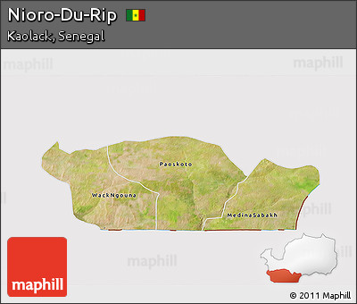 Satellite 3D Map of Nioro-Du-Rip, cropped outside