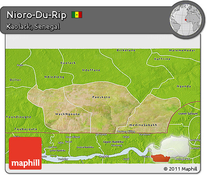Satellite 3D Map of Nioro-Du-Rip, physical outside