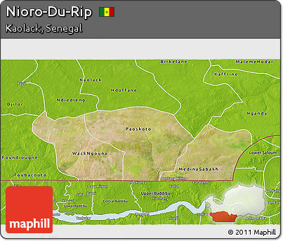 Satellite 3D Map of Nioro-Du-Rip, physical outside
