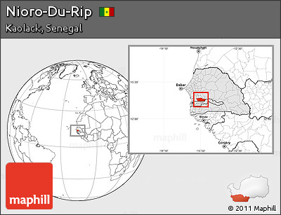 Blank Location Map of Nioro-Du-Rip, highlighted country