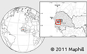 Blank Location Map of Nioro-Du-Rip, highlighted country, highlighted parent region, within the entire country