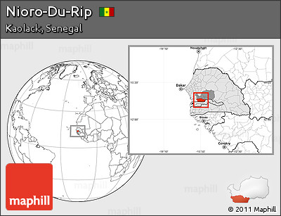 Blank Location Map of Nioro-Du-Rip, highlighted country, highlighted parent region