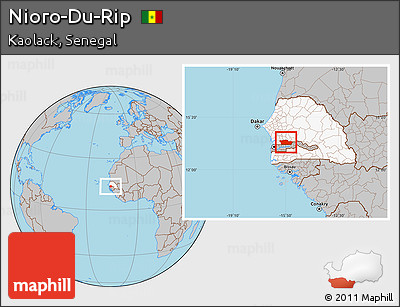 Gray Location Map of Nioro-Du-Rip, highlighted country