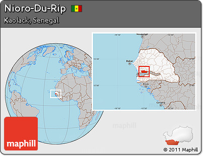Gray Location Map of Nioro-Du-Rip, highlighted country