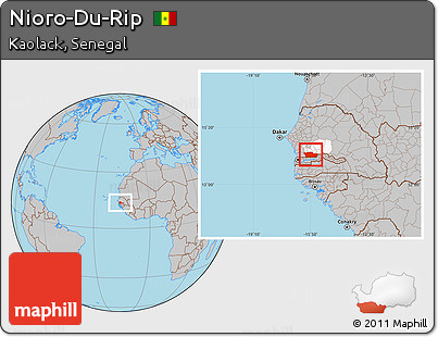 Gray Location Map of Nioro-Du-Rip, highlighted parent region