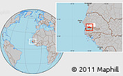 Gray Location Map of Nioro-Du-Rip, highlighted parent region