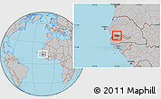 Gray Location Map of Nioro-Du-Rip