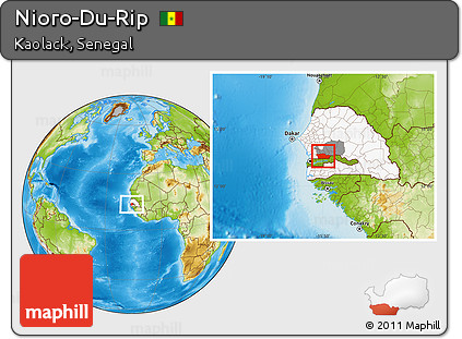 Physical Location Map of Nioro-Du-Rip, highlighted country, highlighted parent region