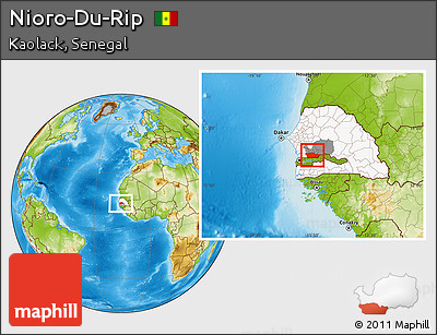 Physical Location Map of Nioro-Du-Rip, highlighted country, highlighted parent region