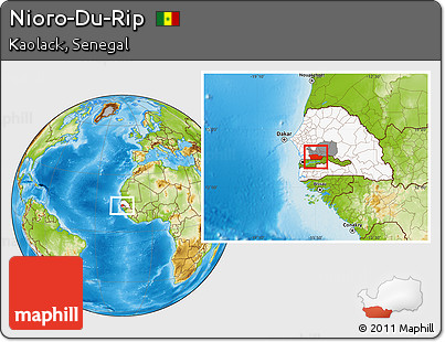 Physical Location Map of Nioro-Du-Rip, highlighted country, highlighted parent region