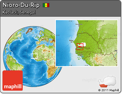 Physical Location Map of Nioro-Du-Rip, highlighted parent region, within the entire country