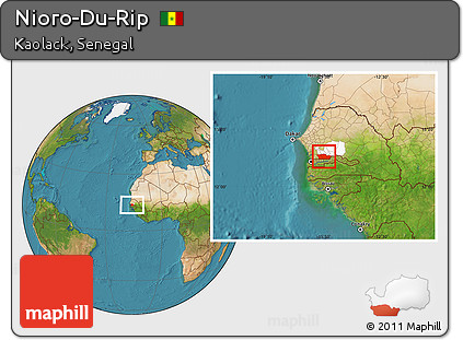 Satellite Location Map of Nioro-Du-Rip, highlighted parent region