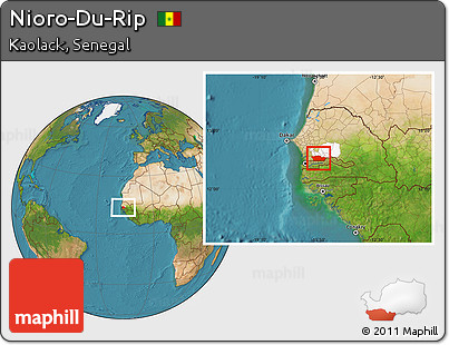 Satellite Location Map of Nioro-Du-Rip, highlighted parent region