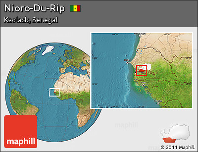 Satellite Location Map of Nioro-Du-Rip, highlighted parent region