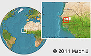 Satellite Location Map of Nioro-Du-Rip, highlighted parent region