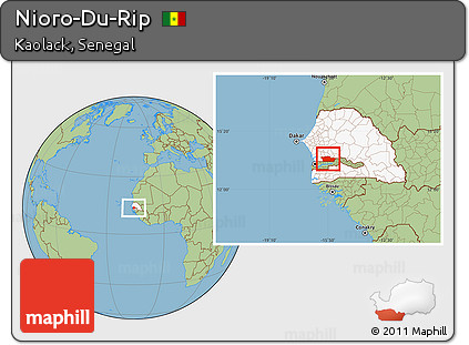 Savanna Style Location Map of Nioro-Du-Rip, highlighted country