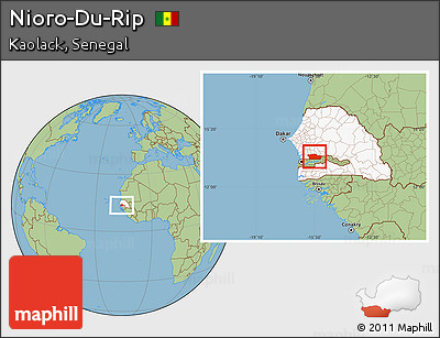 Savanna Style Location Map of Nioro-Du-Rip, highlighted country