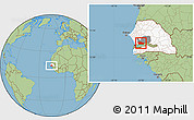 Savanna Style Location Map of Nioro-Du-Rip, highlighted country, highlighted parent region